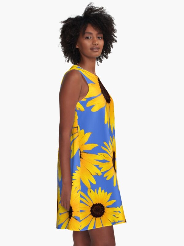 Hiram Productions Splash of Sunflowers A-Line Dress - Image 3